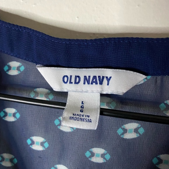 Old Navy Modern Boho Printed Peasant Blouse Size L - Picture 5 of 7